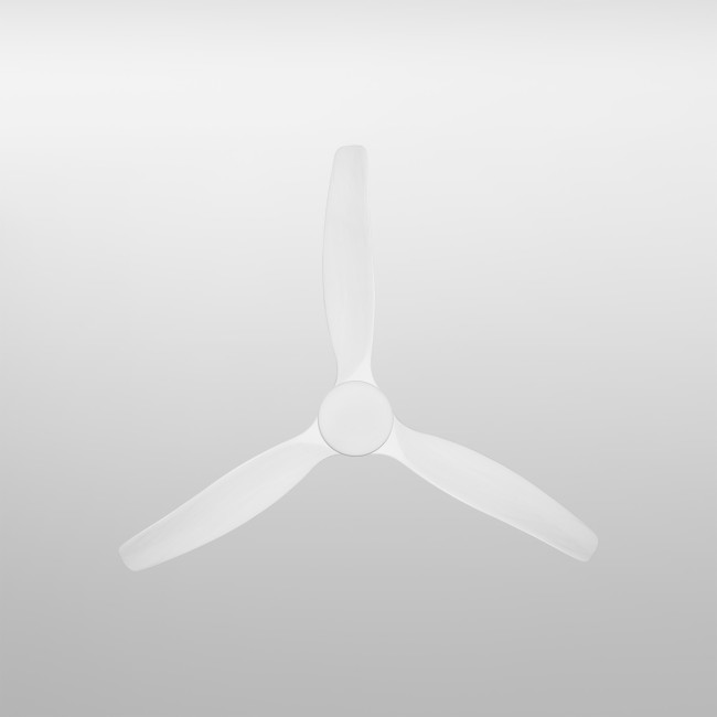 Ventilador de Techo Kent Blanco/Blanco con Luz LED 20W Mando a Distancia 3 Aspas Ø132 cm Motor DC 40W, superior Ventilador de Techo Kent Blanco/Blanco con Luz LED 20W Mando a Distancia 3 Aspas Ø132 cm Motor DC 40W, superior