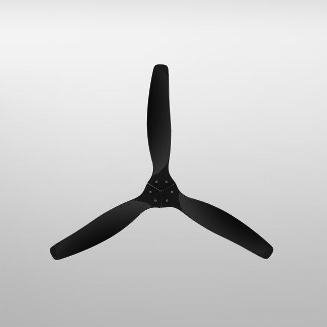 Ventilador de Techo Kent Negro/Negro sin Luz Mando a Distancia 3 Aspas Ø132 cm Motor DC 40W, superior Ventilador de Techo Kent Negro/Negro sin Luz Mando a Distancia 3 Aspas Ø132 cm Motor DC 40W, superior