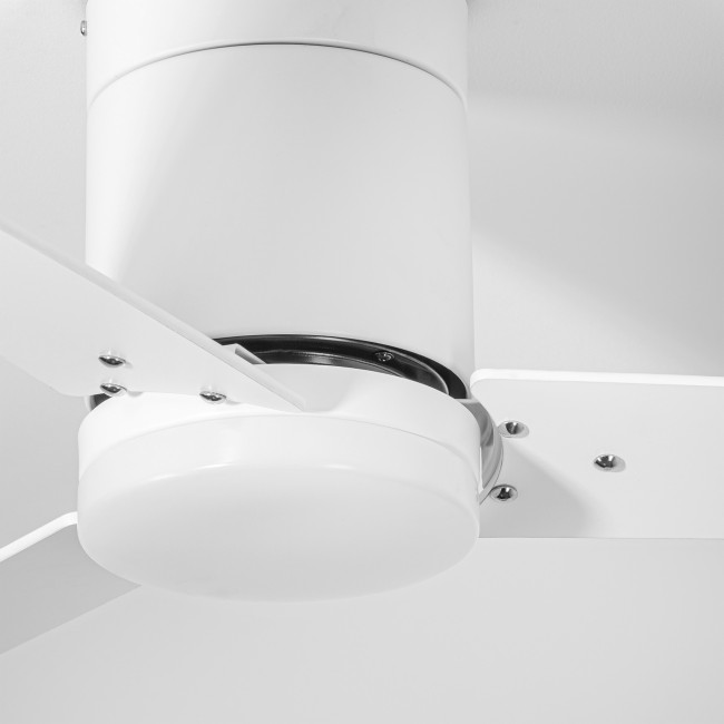 Ventilador de Techo Boume Blanco/Blanco con Luz LED 20W Mando a Distancia 3 Aspas Ø132 cm Motor DC 30W, detalle Ventilador de Techo Boume Blanco/Blanco con Luz LED 20W Mando a Distancia 3 Aspas Ø132 cm Motor DC 30W, detalle