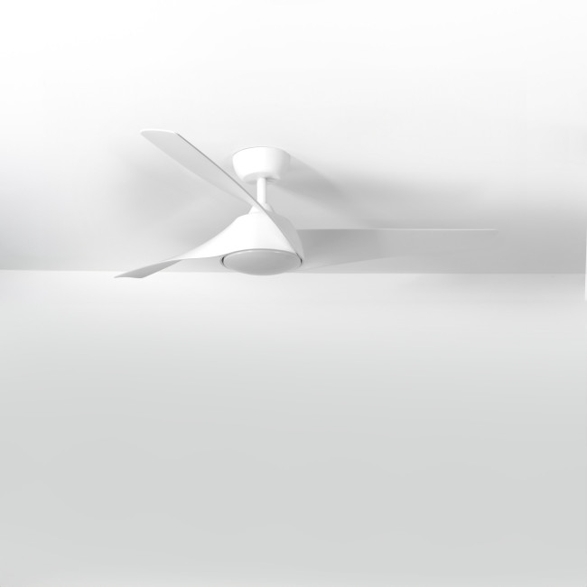 Ventilador de Techo Zelha Blanco/ABS Blanco con Luz LED 24W Mando a Distancia 3 Aspas Ø132 cm Motor DC 45W, real Ventilador de Techo Zelha Blanco/ABS Blanco con Luz LED 24W Mando a Distancia 3 Aspas Ø132 cm Motor DC 45W, real