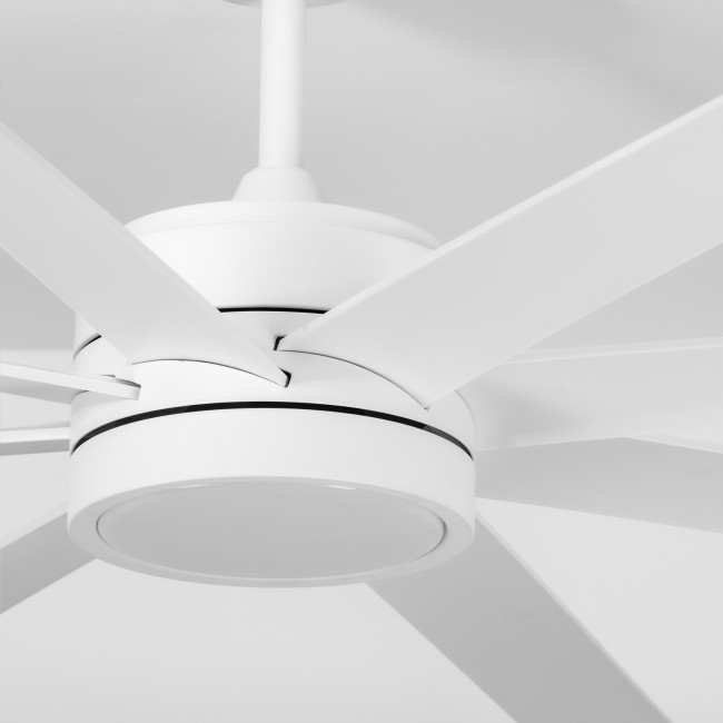 Ventilador de Techo Versa Blanco/ABS Blanco con Luz LED 24W Mando a Distancia 8 Aspas Ø165 cm Motor DC 53W, detalle Ventilador de Techo Versa Blanco/ABS Blanco con Luz LED 24W Mando a Distancia 8 Aspas Ø165 cm Motor DC 53W, detalle