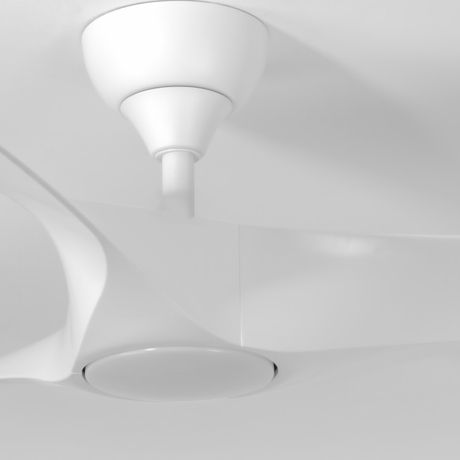Ventilador de Techo Nevaly Blanco/ABS Blanco con Luz LED 24W Mando a Distancia 3 Aspas Ø132 cm Motor DC 45W, detalle Ventilador de Techo Nevaly Blanco/ABS Blanco con Luz LED 24W Mando a Distancia 3 Aspas Ø132 cm Motor DC 45W, detalle