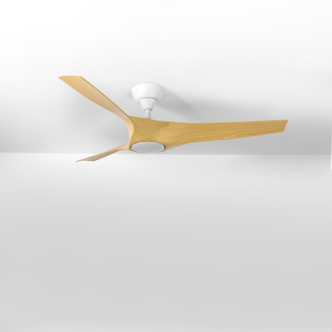 Ventilador de Techo Nevaly Blanco/Madera Clara con Luz LED 24W Mando a Distancia 3 Aspas Ø132 cm Motor DC 45W, real Ventilador de Techo Nevaly Blanco/Madera Clara con Luz LED 24W Mando a Distancia 3 Aspas Ø132 cm Motor DC 45W, real
