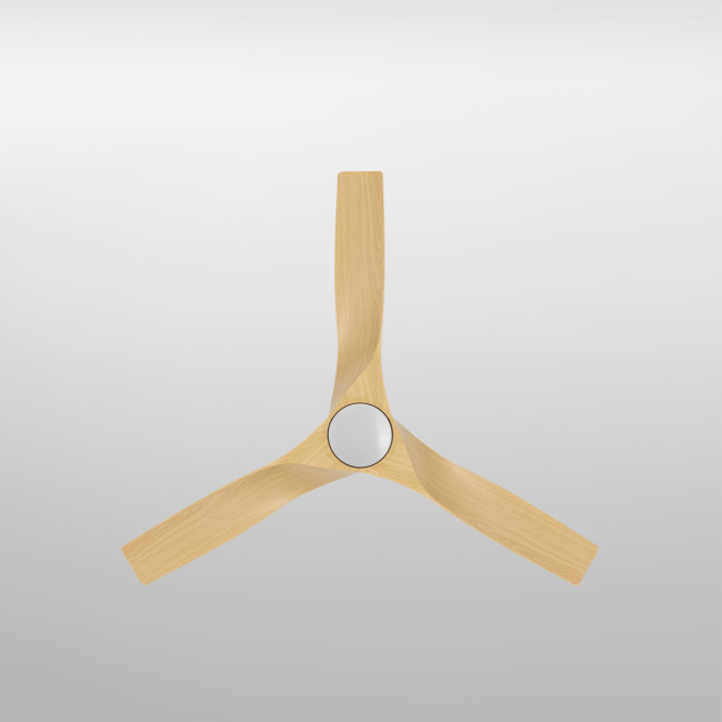 Ventilador de Techo Nevaly Blanco/Madera Clara con Luz LED 24W Mando a Distancia 3 Aspas Ø132 cm Motor DC 45W, superior Ventilador de Techo Nevaly Blanco/Madera Clara con Luz LED 24W Mando a Distancia 3 Aspas Ø132 cm Motor DC 45W, superior