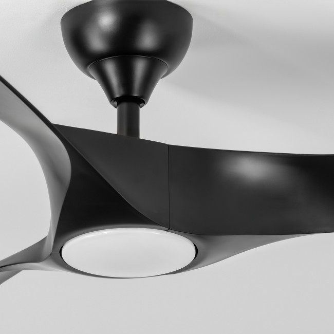 Ventilador de Techo Nevaly Negro/ABS Negro con Luz LED 24W Mando a Distancia 3 Aspas Ø132 cm Motor DC 45W, detalle Ventilador de Techo Nevaly Negro/ABS Negro con Luz LED 24W Mando a Distancia 3 Aspas Ø132 cm Motor DC 45W, detalle