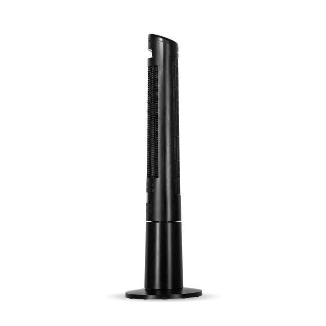 Ventilador de Torre Digital Qios Negro Sin Aspas Mando Distancia Temporizador 1-12h Oscilación 90º Motor 45W, perfil Ventilador de Torre Digital Qios Negro Sin Aspas Mando Distancia Temporizador 1-12h Oscilación 90º Motor 45W, perfil