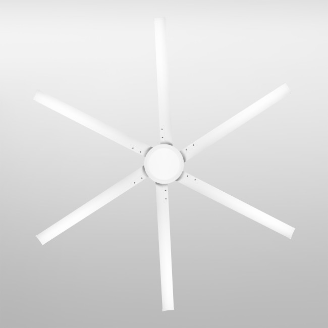 Ventilador de Techo Glohk Aluminio Blanco con Luz LED 20W Mando a Distancia 6 Aspas Ø254 cm Motor DC 50W, superior