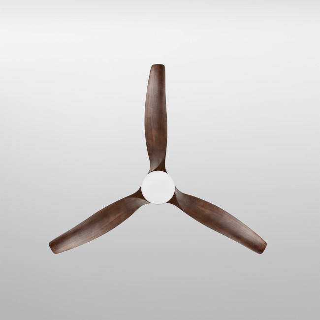 Ventilador de Techo Kent Níquel/Madera Oscura con Luz LED 20W Mando a Distancia 3 Aspas Ø132 cm Motor DC 40W, superior Ventilador de Techo Kent Níquel/Madera Oscura con Luz LED 20W Mando a Distancia 3 Aspas Ø132 cm Motor DC 40W, superior