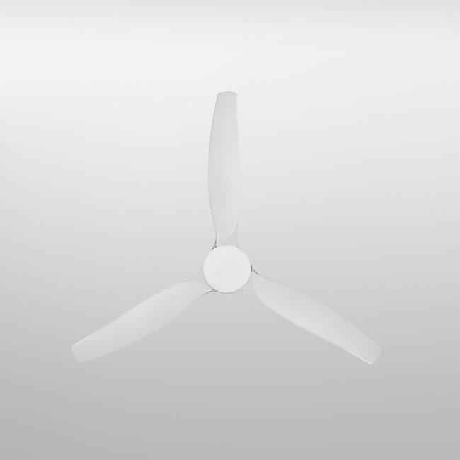 Ventilador de Techo Kent Níquel/Transparente con Luz LED 20W Mando a Distancia 3 Aspas Ø132 cm Motor DC 40W, superior Ventilador de Techo Kent Níquel/Transparente con Luz LED 20W Mando a Distancia 3 Aspas Ø132 cm Motor DC 40W, superior