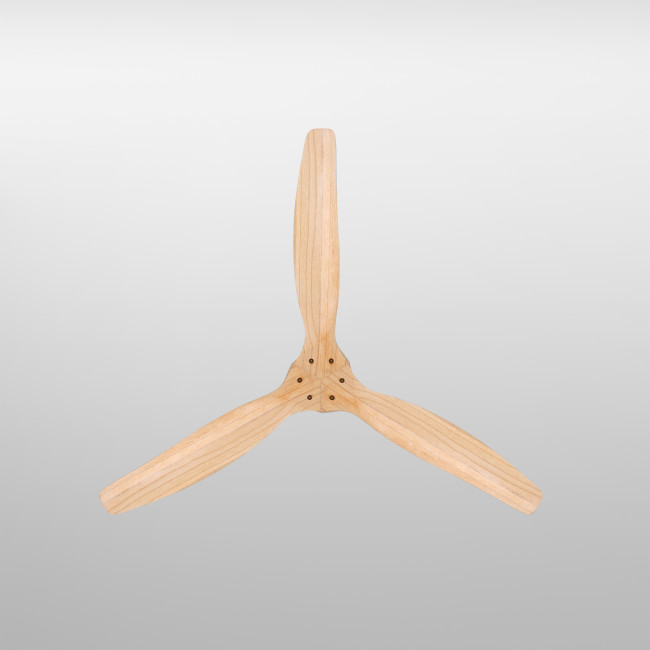 Ventilador de Techo Kent Blanco/Madera Clara sin Luz Mando a Distancia 3 Aspas Ø132 cm Motor DC 40W, superior Ventilador de Techo Kent Blanco/Madera Clara sin Luz Mando a Distancia 3 Aspas Ø132 cm Motor DC 40W, superior