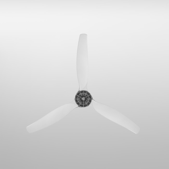 Ventilador de Techo Kent Blanco/Transparente sin Luz Mando a Distancia 3 Aspas Ø132 cm Motor DC 40W, superior Ventilador de Techo Kent Blanco/Transparente sin Luz Mando a Distancia 3 Aspas Ø132 cm Motor DC 40W, superior